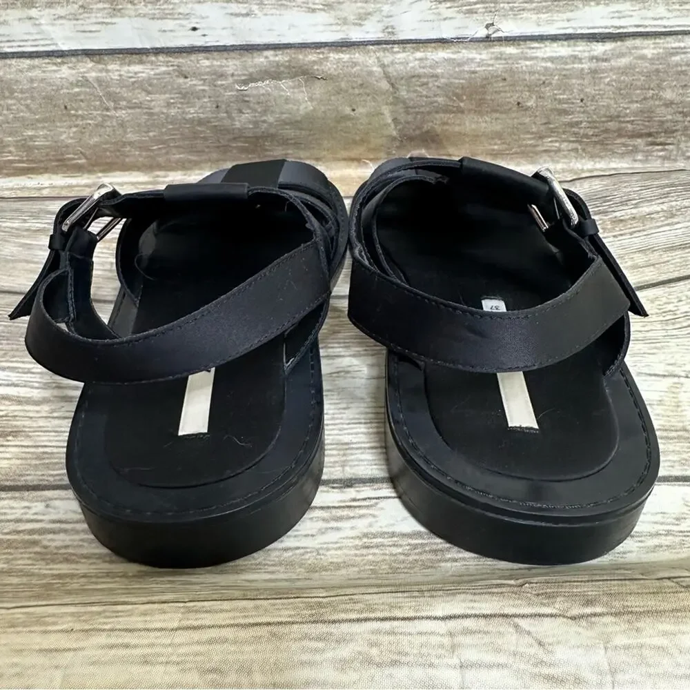 Zara 7.5 black strappy fisherman sandals - Picture 8 of 11